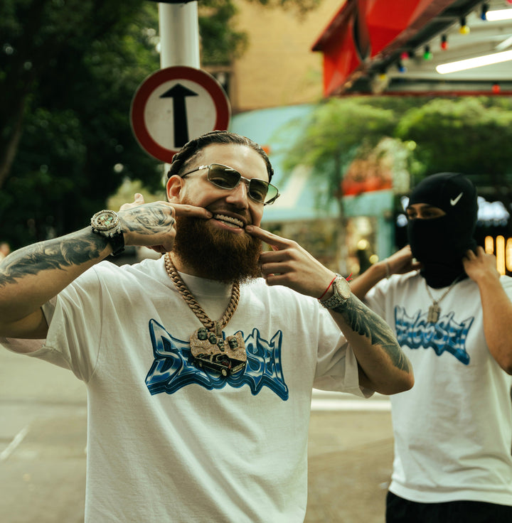 Camisa - SEI66SEI  [Blanca-Azul]