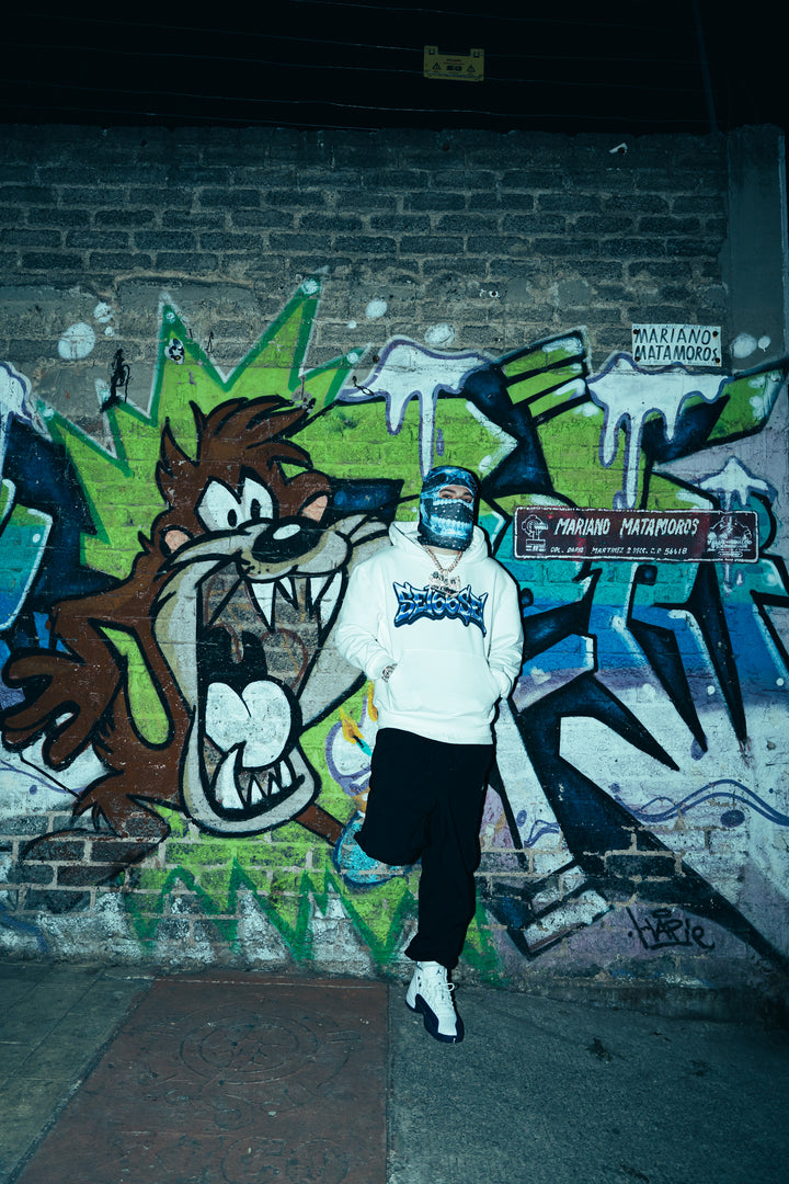 Blue Chromed Skull - Balaclava