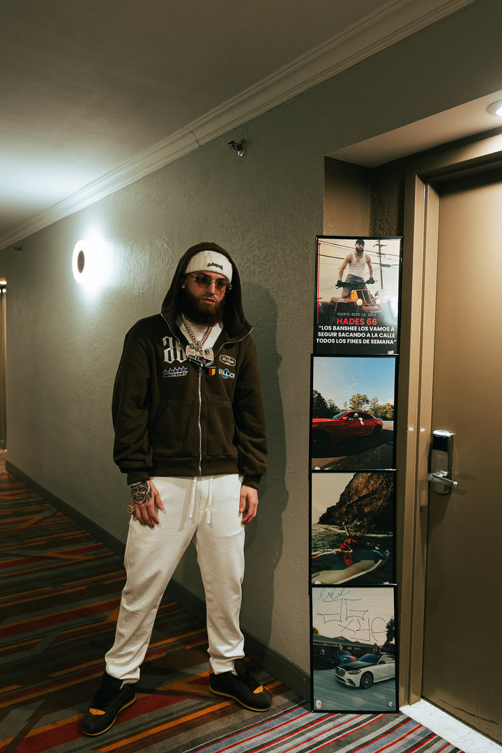 MAKE MONEY STUDIOS RACING JACKET [BROWN]