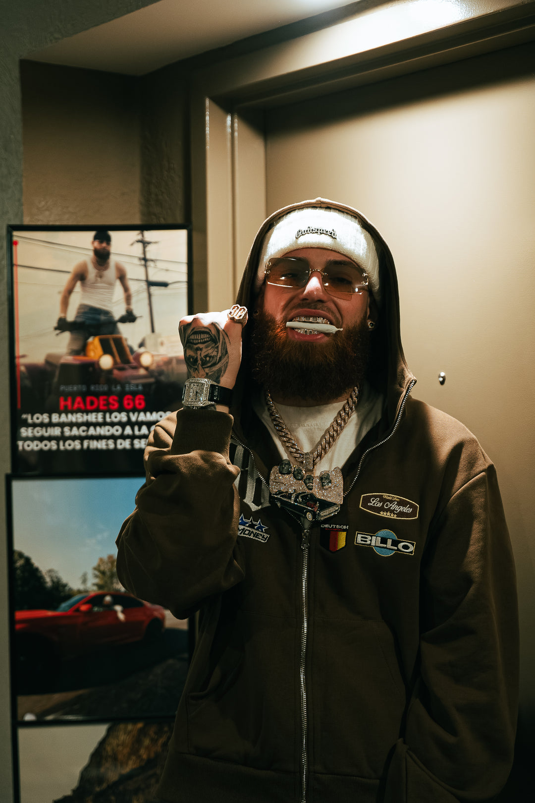 MAKE MONEY STUDIOS RACING JACKET [BROWN]