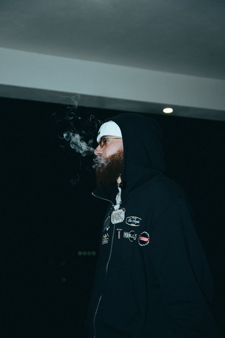 MAKE MONEY STUDIOS RACING JACKET [NAVY]