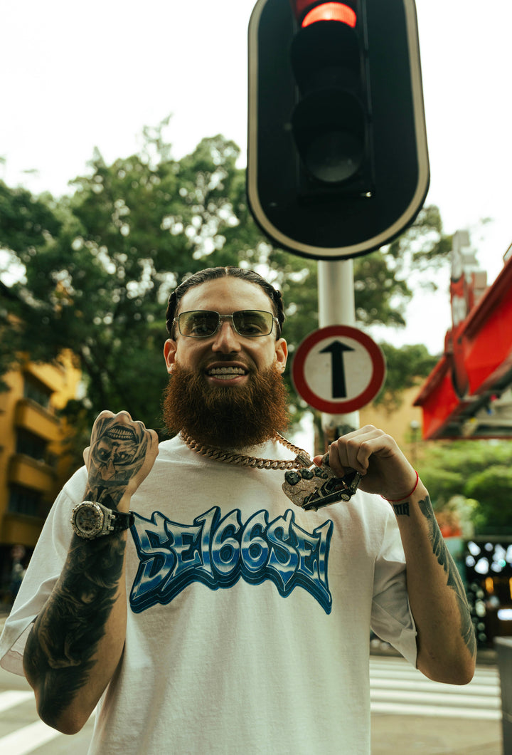 Camisa - SEI66SEI  [Blanca-Azul]