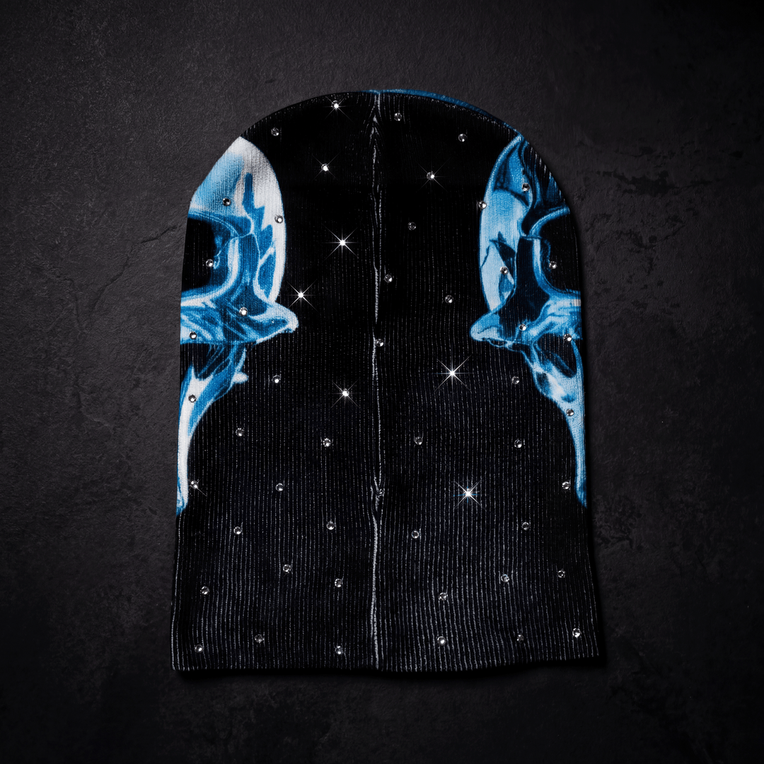 Blue Chromed Skull - Balaclava
