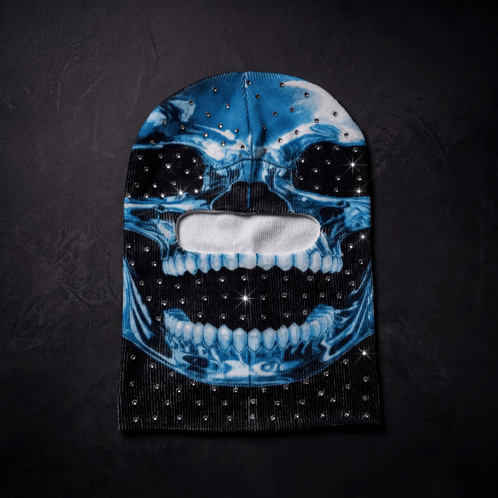 Blue Chromed Skull - Balaclava