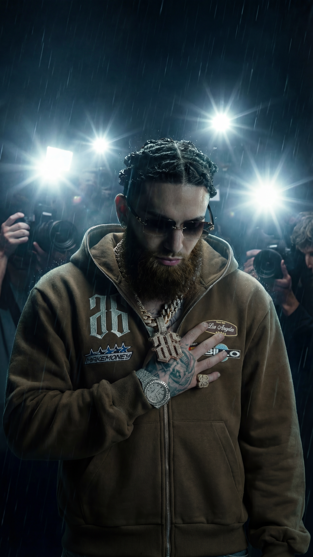 MAKE MONEY STUDIOS RACING JACKET [BROWN]