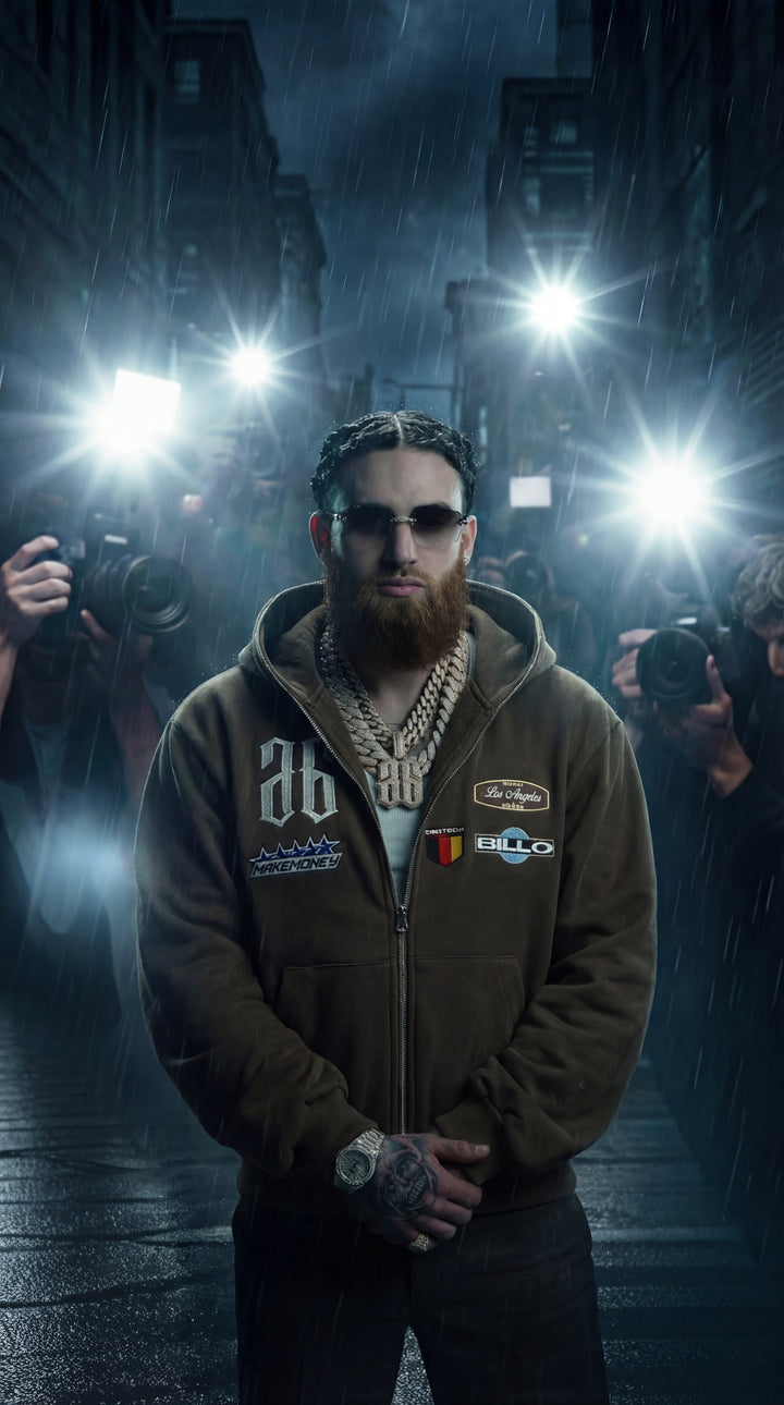 MAKE MONEY STUDIOS RACING JACKET [BROWN]