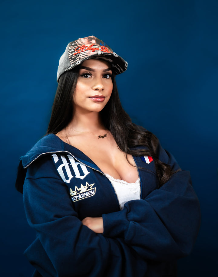 MAKE MONEY STUDIOS RACING JACKET [NAVY]